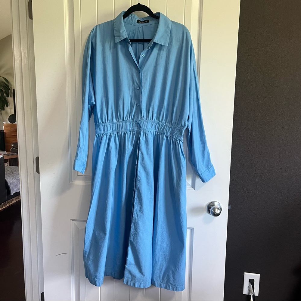 Good Time USA Dress Size XL Shirt Dress Cotton Summer Airy Feminine Lightweight